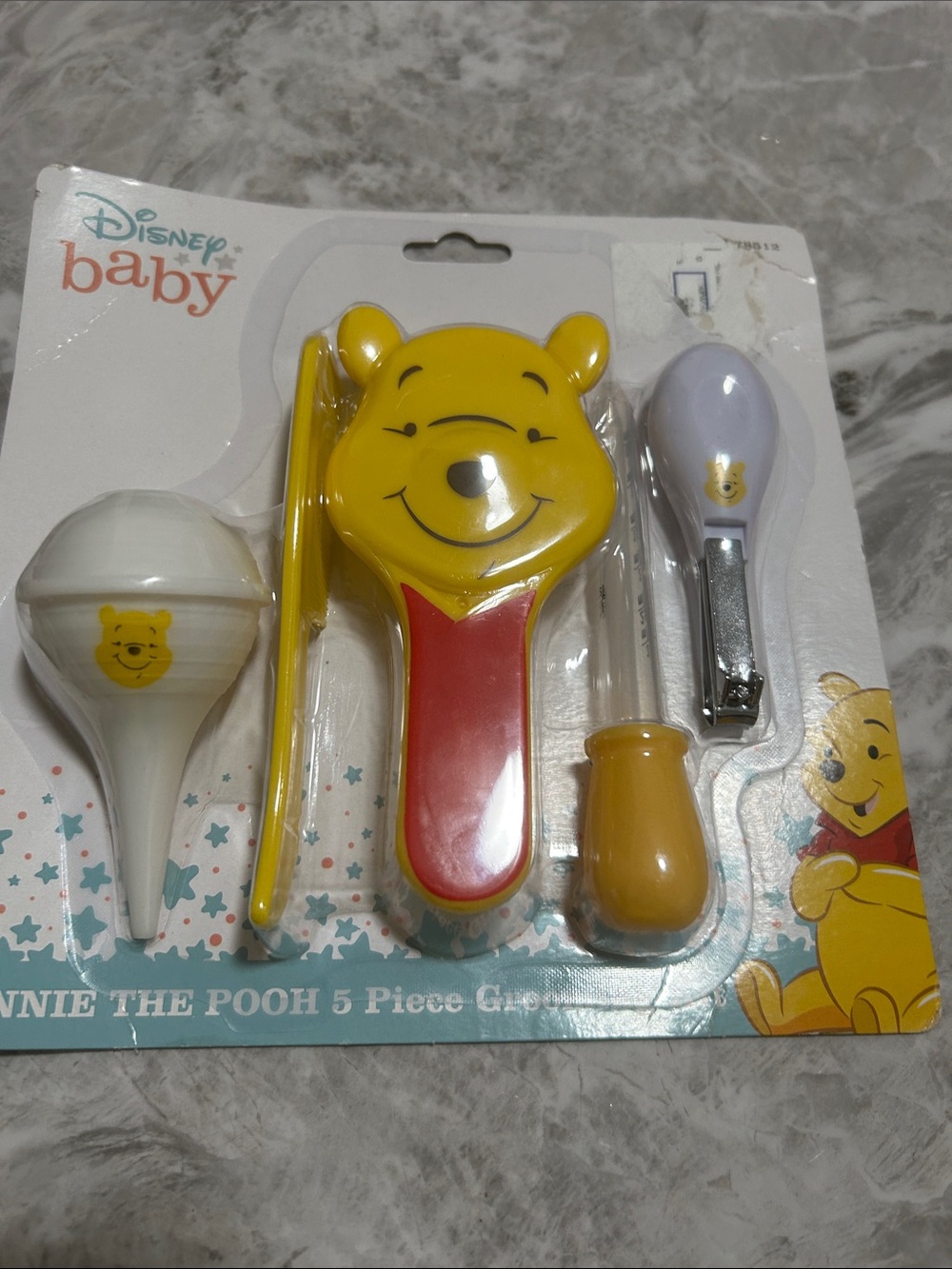 Disney Baby Winnie the Pooh Yellow and Red 5-Piece Grooming Set